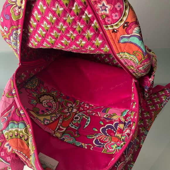 Vera Bradley Vibrant Pink Paisley Backpack - Picture 3 of 4